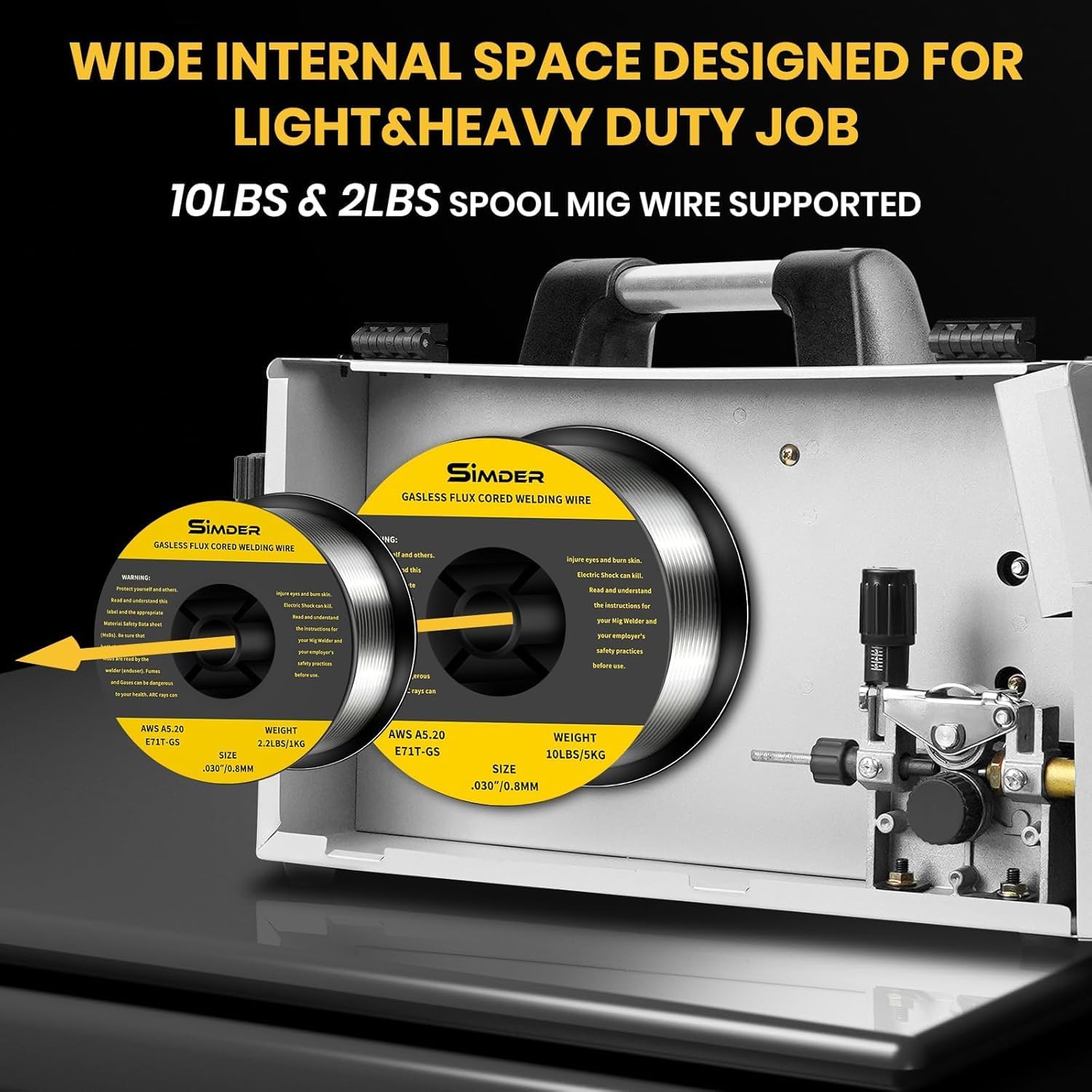 SSIMDER 6 In1 MIG Welder Plasma Cutter Welder Combo, With 71Pcs PT31 LG40 Consumables, 160A 110v/220v Gas MIG/Flux Core MIG/Spool Gun/Lift TIG/Stick/Plasma Cutting Multi-Process MIG Welder Machine