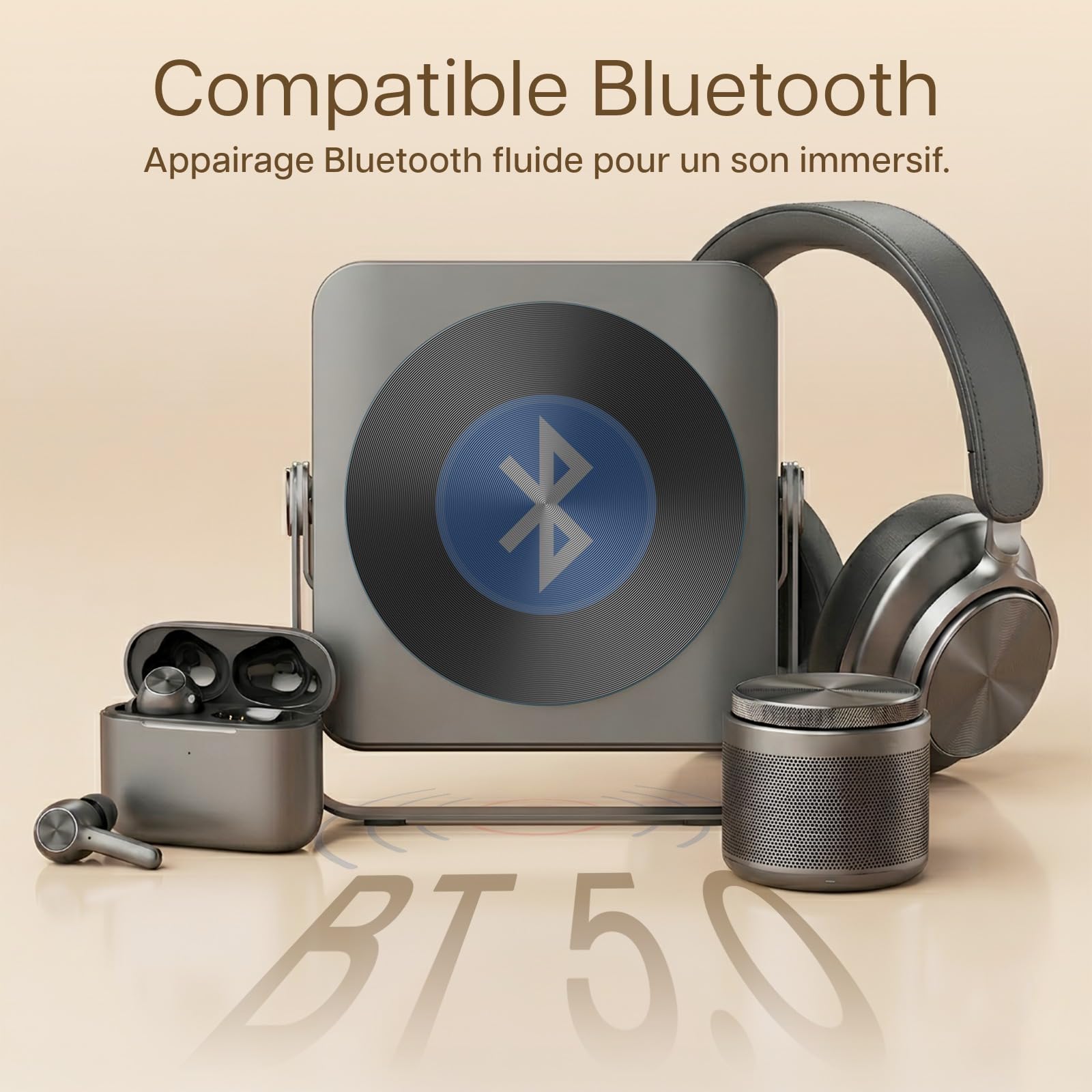 Vidéoprojecteur 1080P Full HD Compatible 4K – Projecteur Vidéo WiFi & Bluetooth – 320 ANSI, Correction Keystone Automatique, Écran 200 Pouces – pour HDMI, USB, iOS & Android – par MMOBIEL