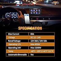 Vista 36 de Auxbeam Panel de interruptores BC60 de 6 bandas, caja de sistema de relé de control de circuito universal con interruptor LED de encendido y apagado