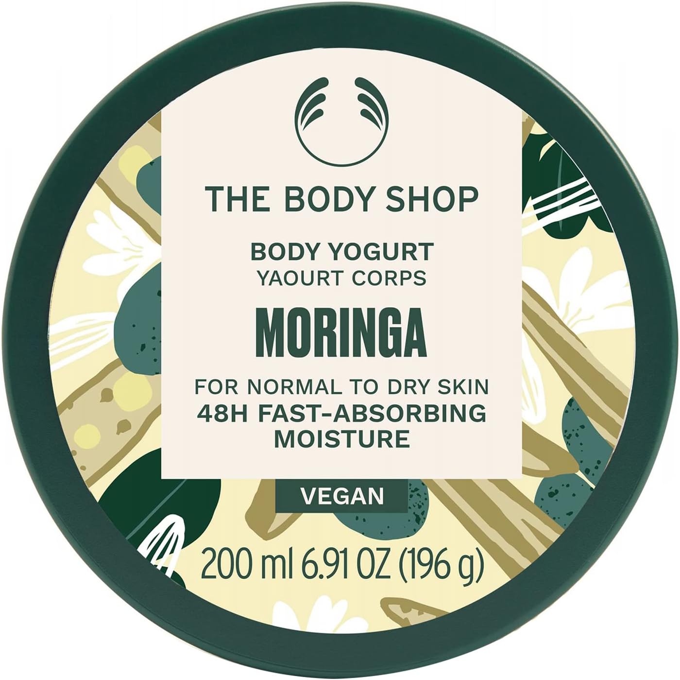 THE BODY SHOP Moringa Body Yogurt 200 ml for Adults, Ideal for Practical Use, Practical Size