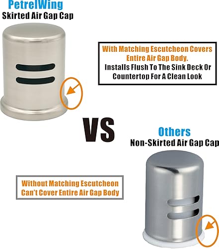 Miniatura 5 de Solo funda de níquel satinado para lavavajillas, con faldón, repuesto para lavavajillas, latón macizo, acabado de níquel satinado