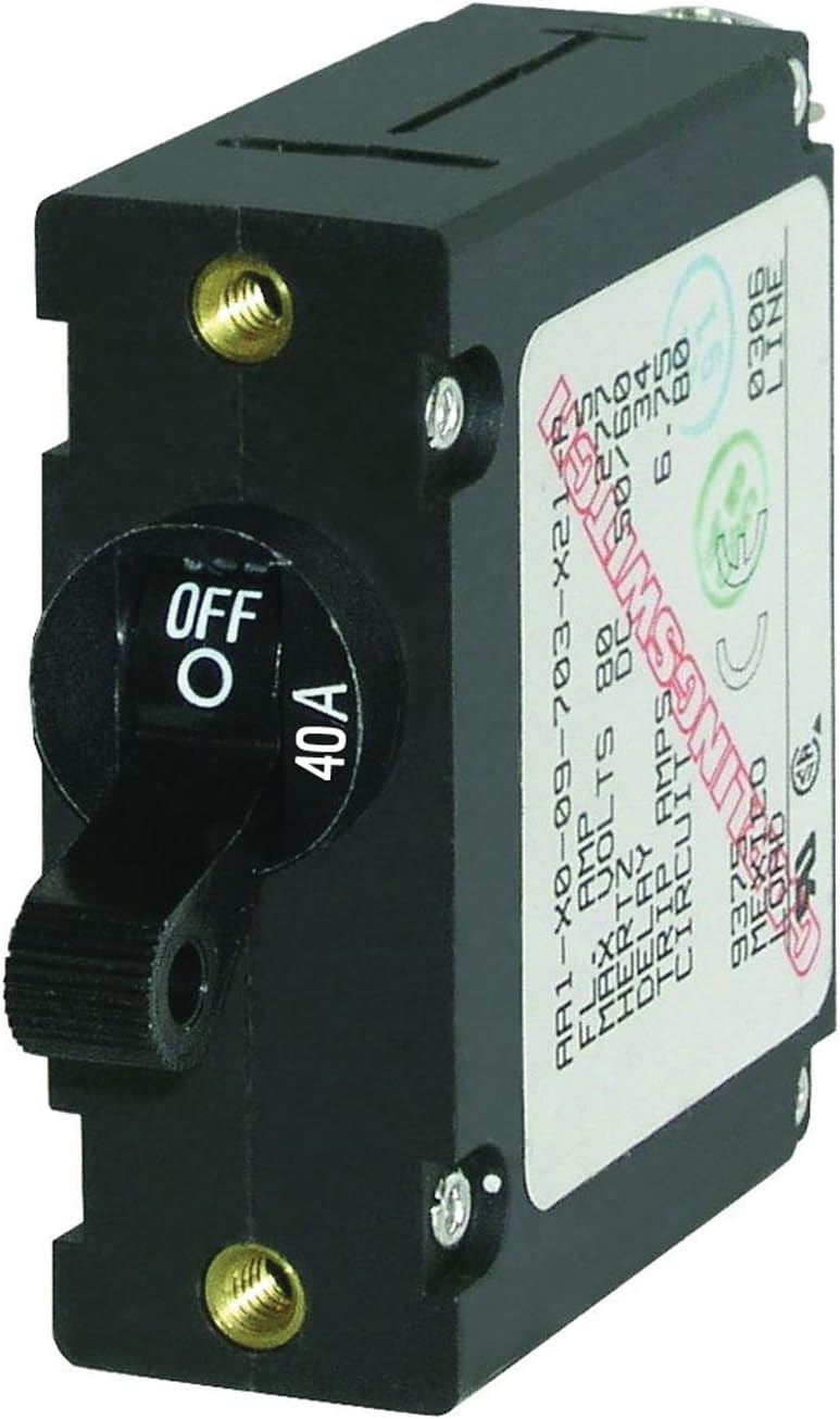 Blue Sea 7224 AC/DC Single Pole Marine Toggle Magnetic World Circuit Breaker - 40 Amp