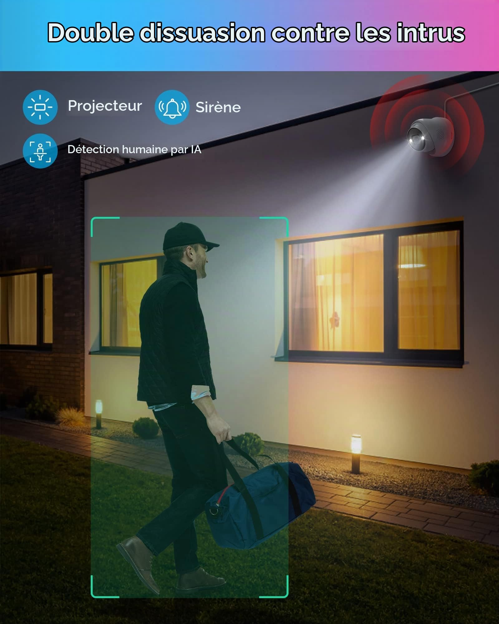 ZOSI C225 Caméra Surveillance PoE Extérieure 5MP Fonctionne avec NVR PoE