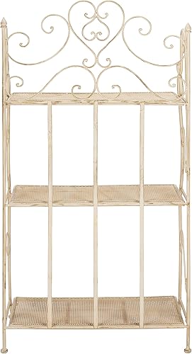 Miniatura 5 de SAFAVIEH PAT5022A Colección para Exterior Torus Pearl White - Estante de 3 niveles Blanco perla,Verde (Antique Green),Negro,Azul musgoso,Óxido