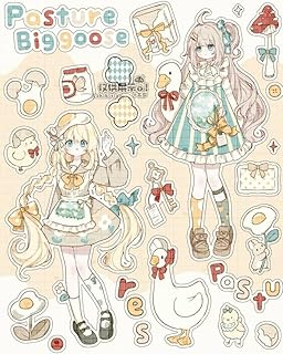 ستيكر لاصق بتصميم شخصية انيمي عشوائية على شكل عروسة فتاة كاواي لجهاز اللاب توب، 11