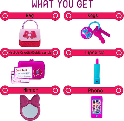 Miniatura 3 de Playkidz - Mi primer juego de bolsa de princesa, 8 piezas, bolsa y accesorios de juego para niñas, juguete de simulación con accesorios de niña