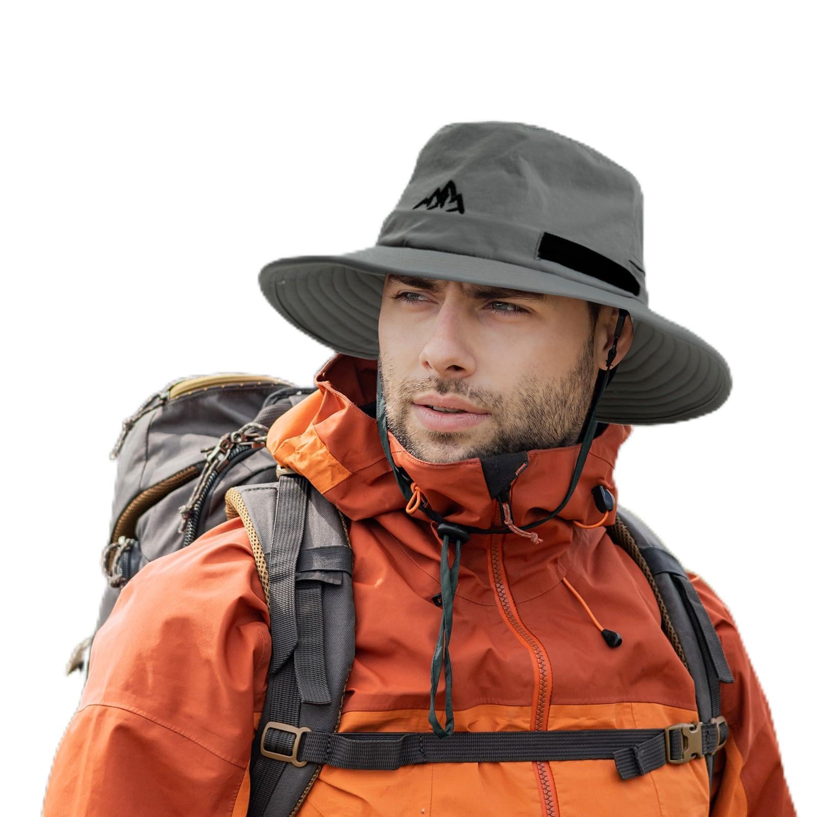 Comhats Wodoodporne czapki przeciwdeszczowe typu bucket dla mężczyzn i kobiet, czapka outdoorowa na każdą pogodę, do chodzenia, golfa, safari, wędkowania, wędrówek, regulowana, pakowalna,