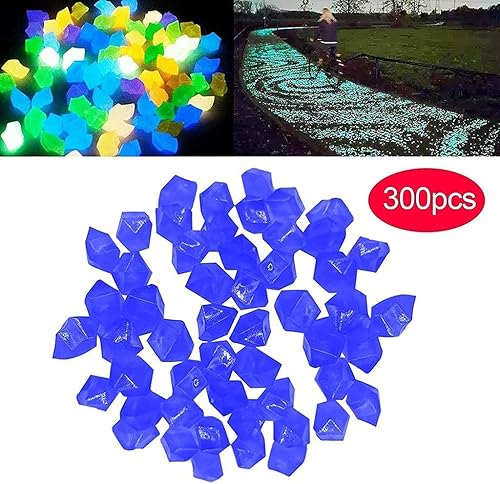 Miniatura 6 de 300 piedras brillantes en la oscuridad para jardín, piedras para decoración de patio y pasarelas, decoración decorativa de jardinería, piedras
