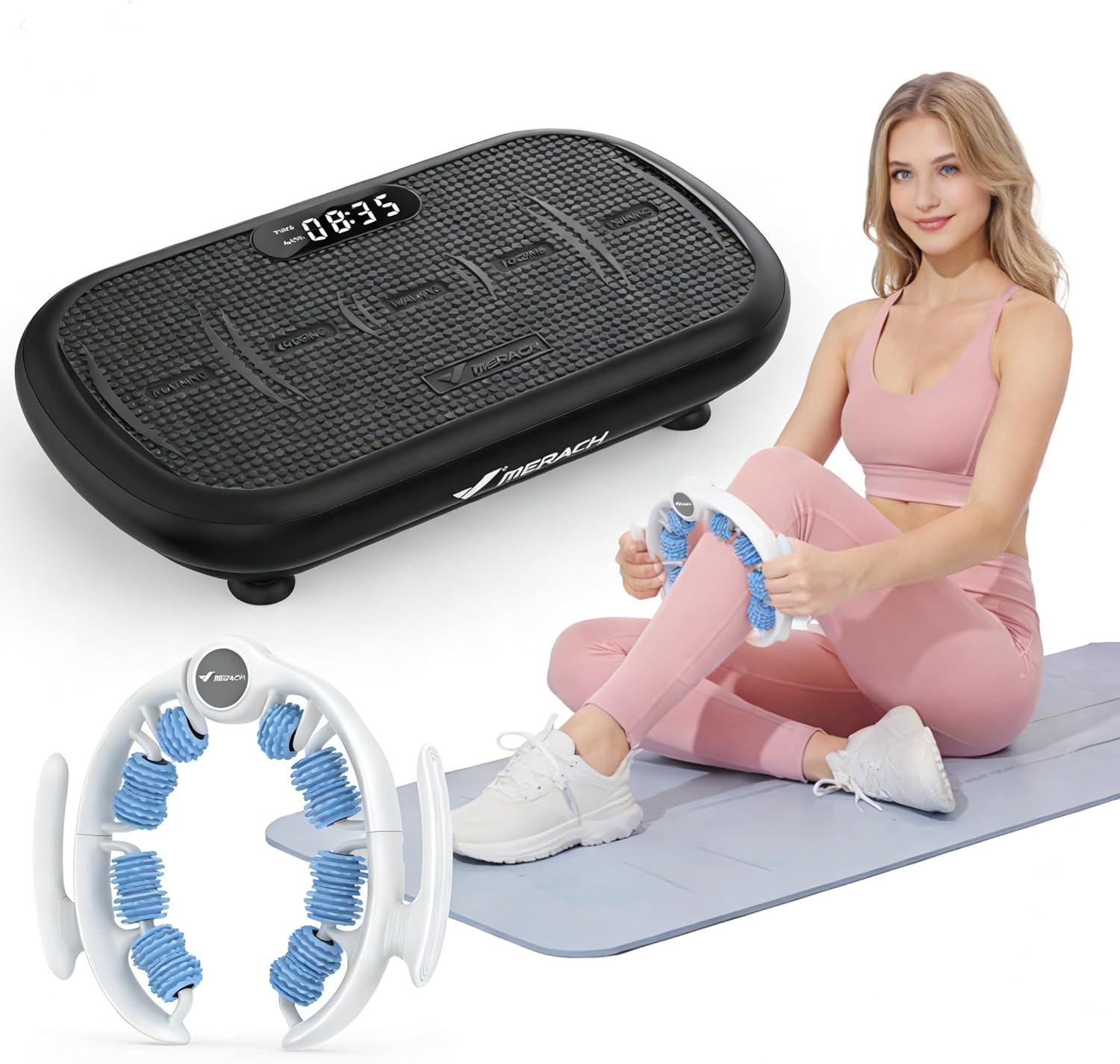 Merach Lymphatic Drainage Massager, Vibration Plate Exercise Machine
