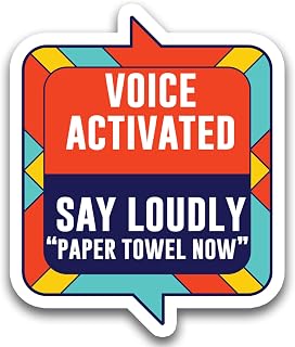 Magnet Me Up Voice Activated Say Loudly Paper Towel Now 4x5 inch, Heavy Duty Automotive for Refrigerator, Dishwasher Or Any Other Magnetic Surface, Funny Gag Joke Gift, Crafted in USA
