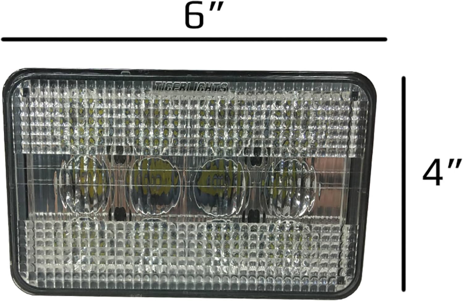 Tiger Lights TL2010-1 LED Tractor Headlight Compatible With/Replacement For Case/International Harvester 3088, 3288, 3488, 3688, 5088, 5288 and 5488 131227C92 5 Amps, 12-24 Volt, 60 Watt, 8 1/4" Width
