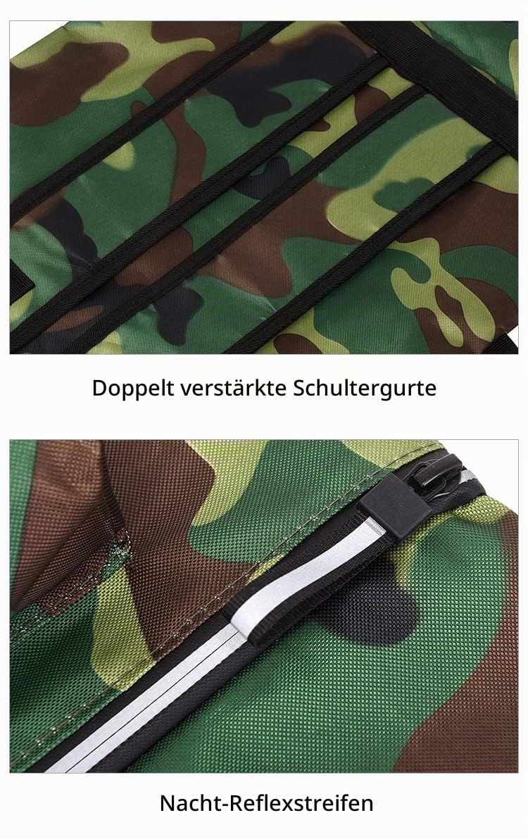 Wasserdichte Skateboard Rucksäcke Tasche für Männer mit Verstellbaren 2 Schultergurten Faltbare Gurte Tragbare Skateboard Tasche Universal Street Trend Skate Tragetaschen für Reisen