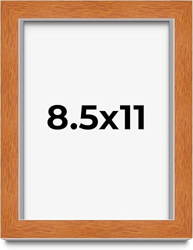 Miniatura 27 de Marco marrón de 18 x 24 pulgadas, marco de madera maciza de nuez de miel, ancho de moldeo de 0.875 pulgadas, profundidad de rabo de 0.875 pulgadas