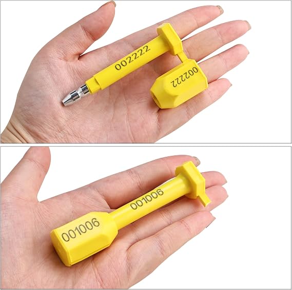 NovelBee 50pcs Bolt Seals for Cargo Container Truck Trailer Lock(Yellow)