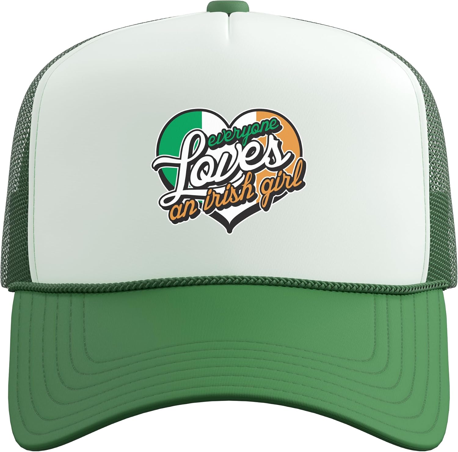 Everyone Loves an Irish Girl St. Patrick's Day Ireland Pride Trucker Hat with Adjustable Mesh Back