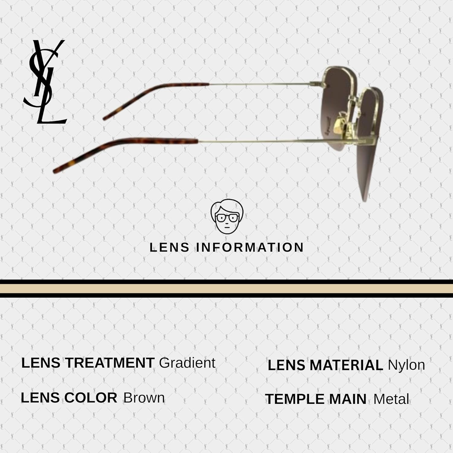 SAINT LAURENT SL 312 M Square shape Sunglasses + Bundle with eSHADES Luxury Eyewear Kit - Image 5