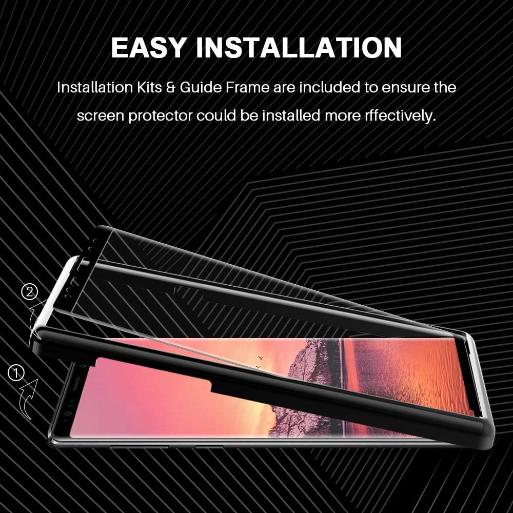 MP-MALL Screen Protector for Samsung Galaxy Note 9, [Alignment Frame Easy Installation] [Tempered Glass]