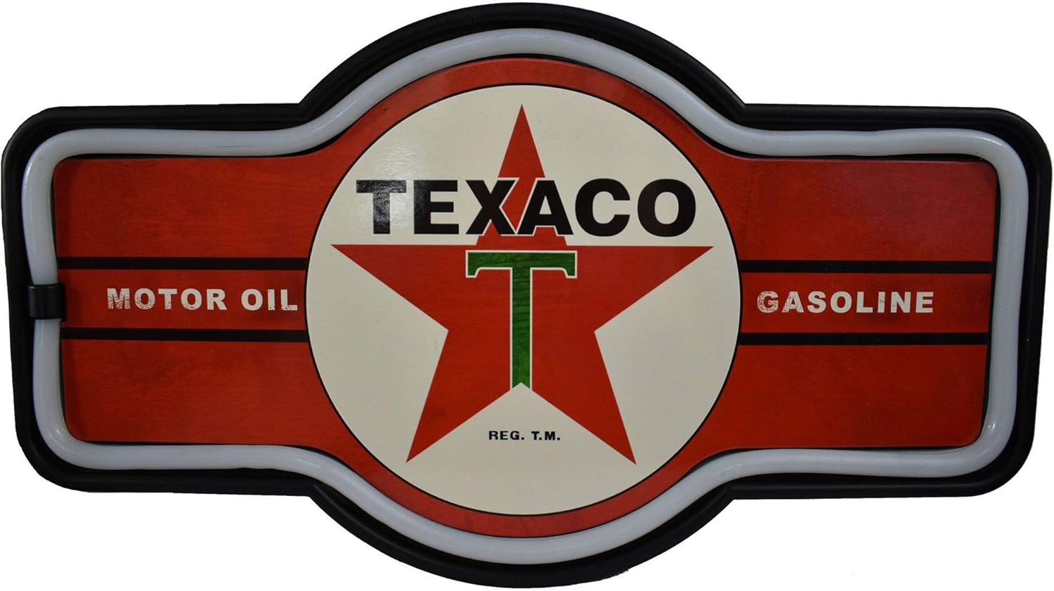 Like Neo Sign Decor Lighting Sign LED Rope Bar Sign Texaco Chevron Express H24 Texaco X 3 X W44 cm Wall Object American Goods American Goods