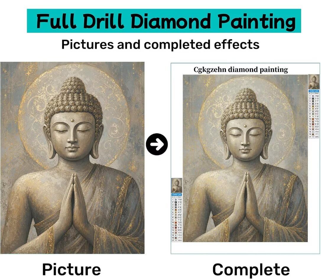 Zen Diamond Painting Erwachsene Eckige Steine, Mosaik Set 100x130cm C8-276