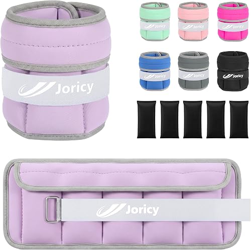 Adjustable Ankle Weights for Women Men Kids 1/2/3/4/5/6/8/10/12/20 LBS 1 Pair Wrist Leg Arm Weights with Removable Weight, Strength Training Weight for Jogging, Walking, Running, Fitness
