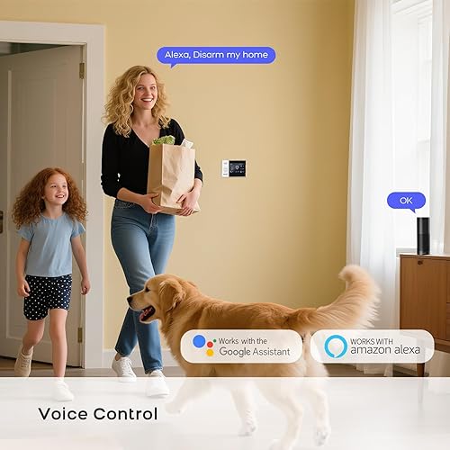 Miniatura 4 de PGST Sistema de alarma inalámbrico WiFi 2025 para el hogar, pantalla táctil de 4.3 pulgadas, instalación de 10 minutos, 8 sensores de puerta y
