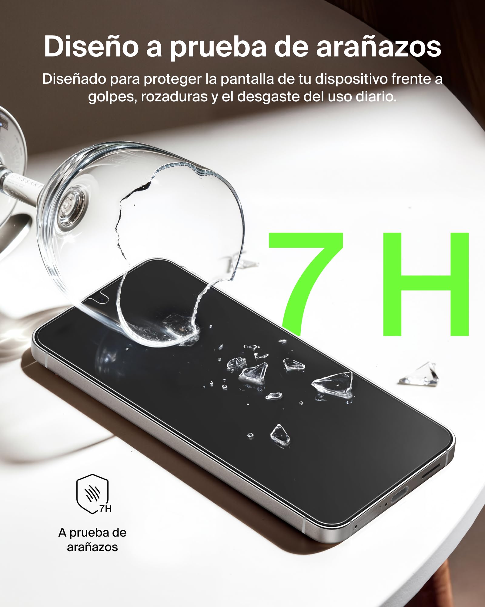 Belkin ScreenForce Titan EcoGuard Protector de Pantalla con Filtro de Privacidad, Samsung Galaxy S26, Protector Pantalla Resistente a los Arañazos e Impactos, Antihuellas, Marco de Alineación Fácil