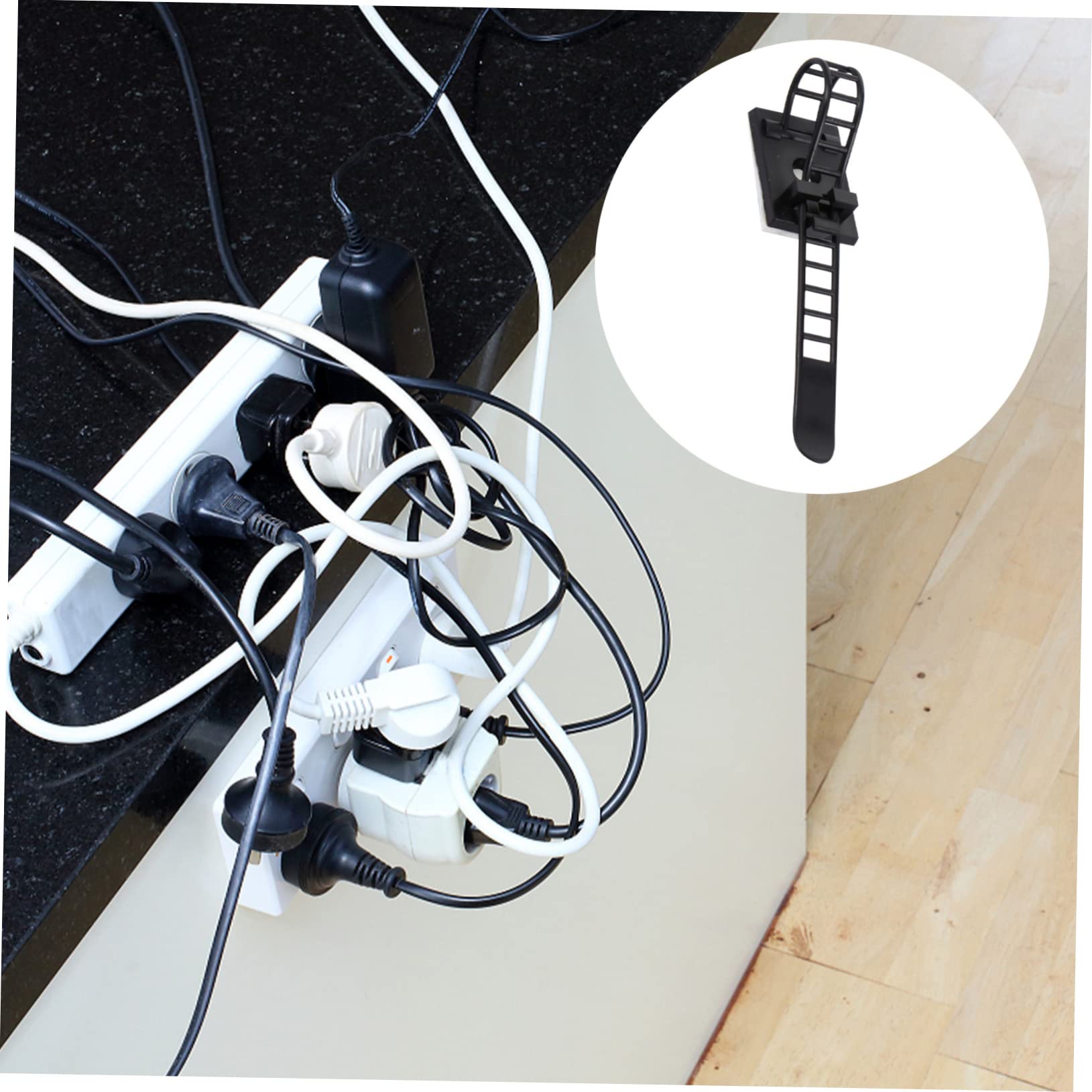 NUOBESTY 3 Sätze Verstellbare Selbstklebende Kabelclips Kabelhalter Für Effektives Kabelmanagement Für Computer Tv Und Usb Kabel Sorgt Für Ordnung Und Sauberkeit 50 Stück * 3