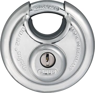 ABUS Diskus Padlock 26/80 - Security Level 8, Weatherproof, Stainless Steel