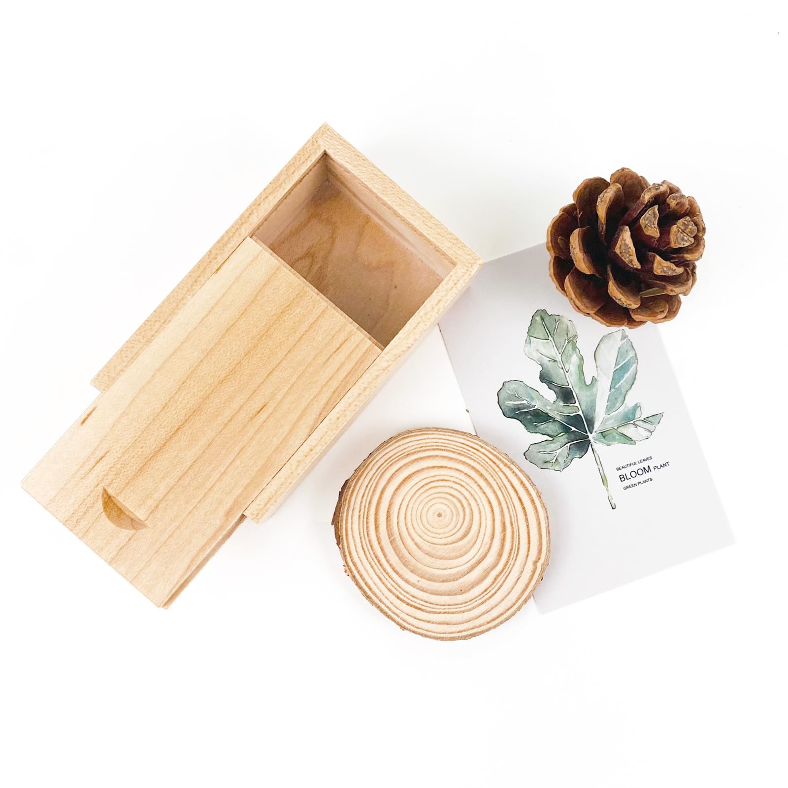 TATMOHIK Small Wooden Box Gift with Sliding Lid - Image 3