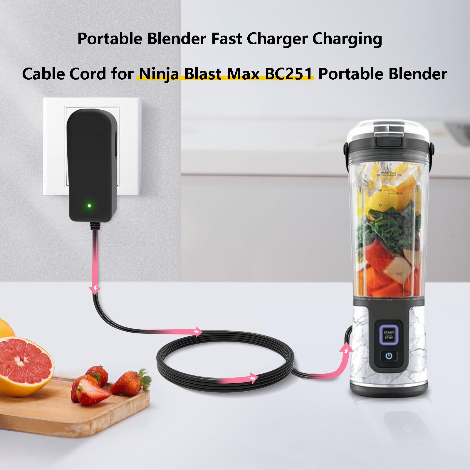 Amazon.com: YXQZH Charger Compatible with Ninja Blast Max Portable