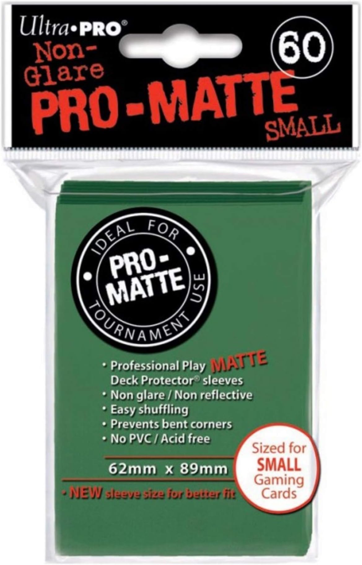Ultra Pro PRO-Matte Small Deck Protector Sleeves for Yu-Gi-Oh & Cardfight Vanguard!! - Green (60 ct.)