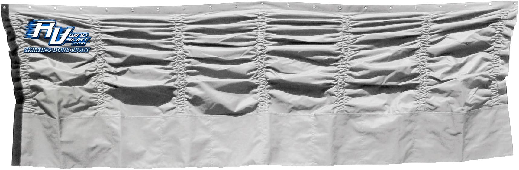 82 inches by 120 inches Silver Skirt Panel