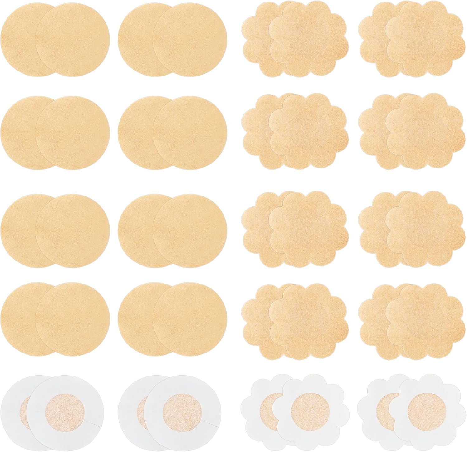 40 Pieces Disposable Nipple Covers, Pasties, Petals Nude