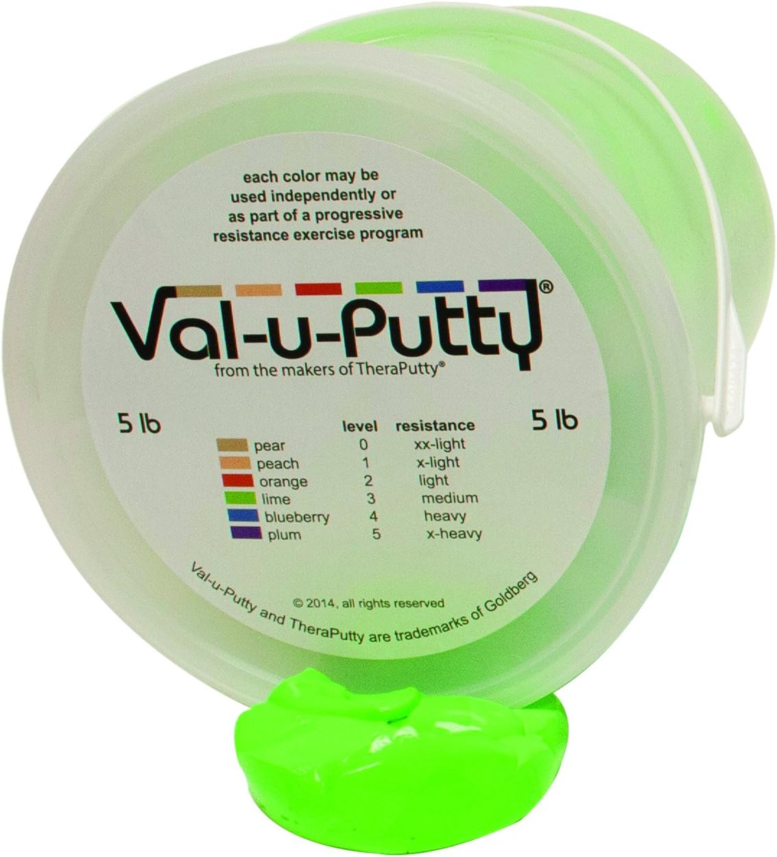 Val-u-Putty FAB10-3953 Exercise Putty, Medium, Lime, 5 lb.