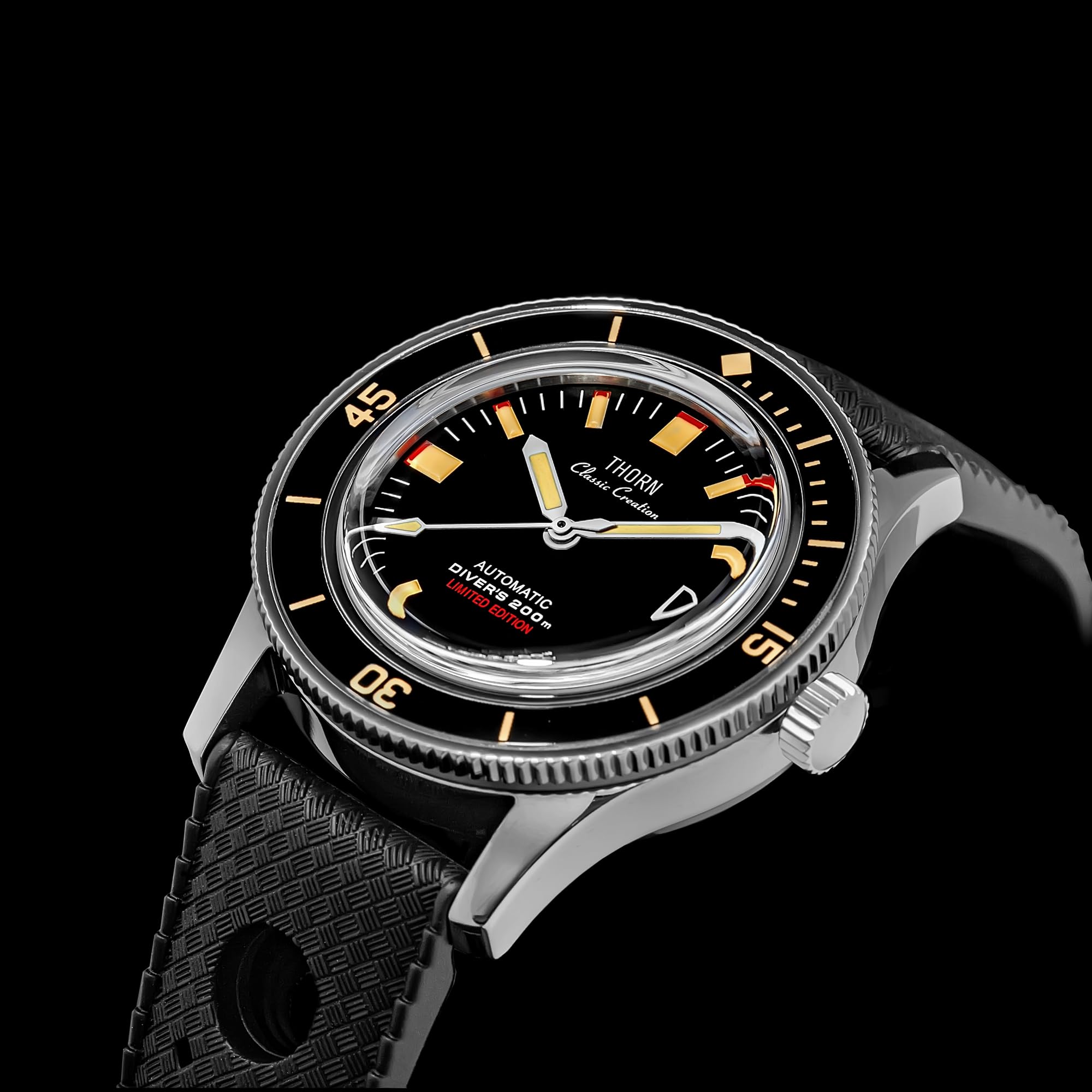 TACTICAL FROG Thorn Titangehäuse PT5000 Uhrwerk, Saphir, Leuchtend, 38 MM, Automatische Mechanische Taucheruhren, 20 ATM Wasserdicht