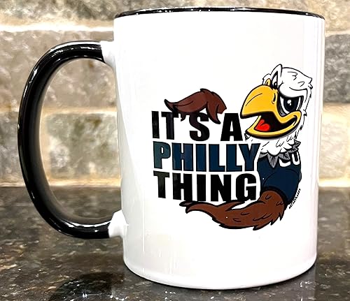 its a Philly Thing Swoop - Taza de café de cerámica con mango negro de 11 onzas