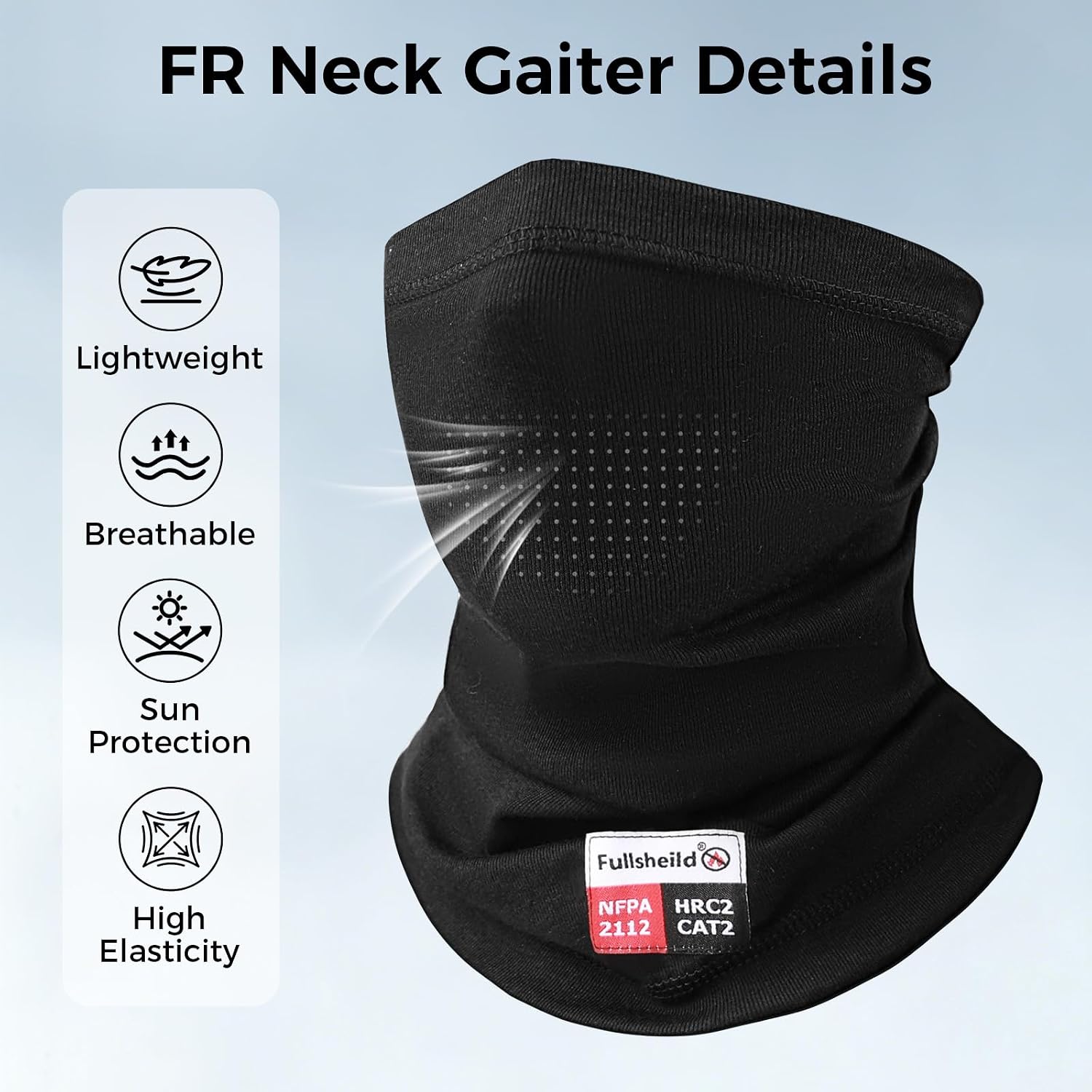 Fullsheild FR Face Mask for Men Summer FR Neck Gaiter Welding Hood Lightweight Flame Resistant Welding Neck Protector