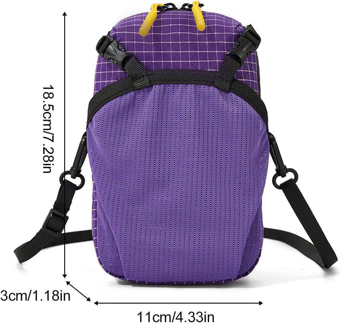 Sling Crossbody Bag,1.2L Fanny Back Pack for Commuting, Hiking and Camping (Violet)