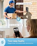 AUE Doorbell Camera Wireless Outdoor,2K Video Doorbell with Ring Chime, 2.4GHz WiFi, Smart Motion Detection, Night Vision, 2-Way Audio, Cloud Storage, Battery-Powered, Works with Alexa & Google Home