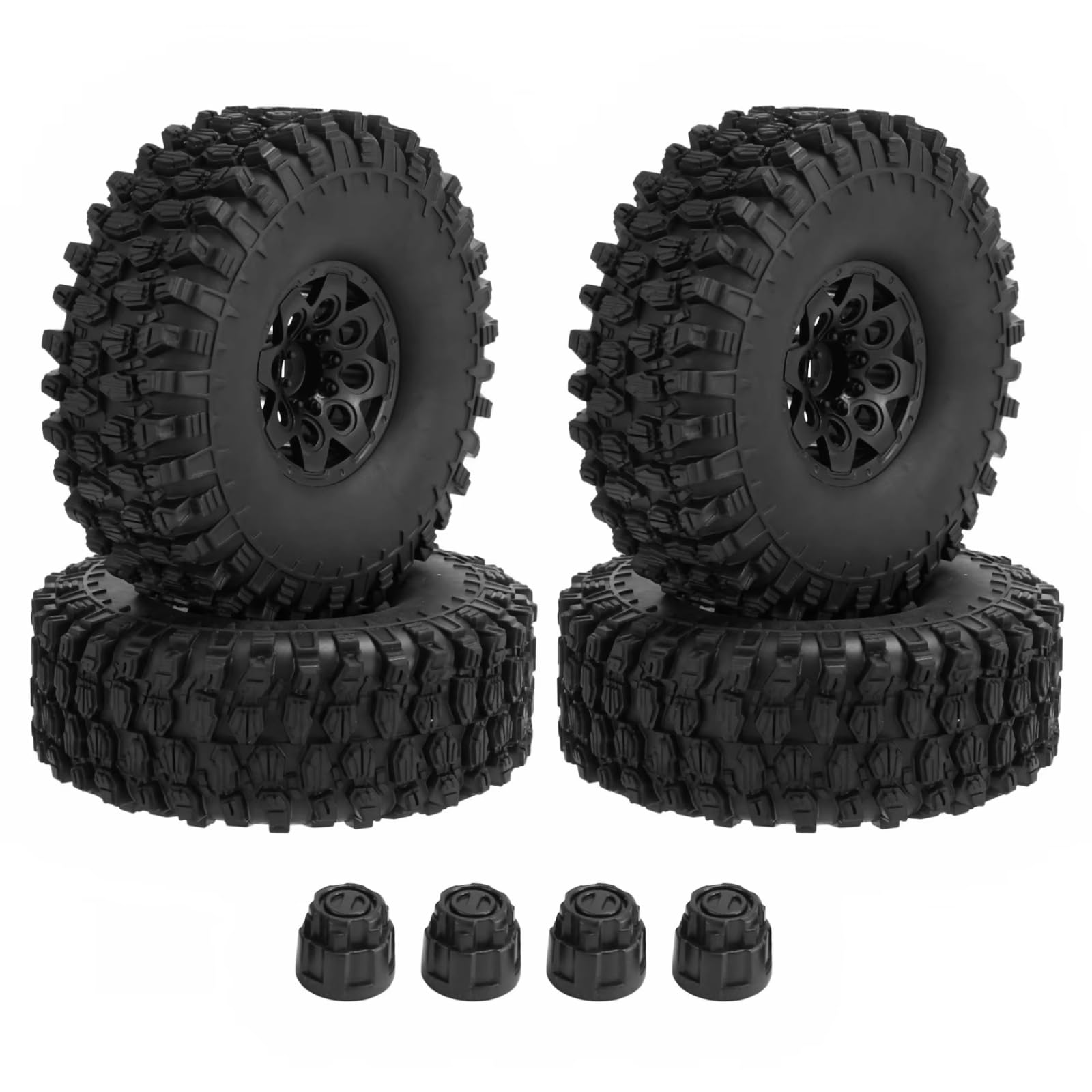 Compatibile Con Traxxas Per TRX4 Per Axial Per SCX10 Per MST 1/10 RC Ricambi Auto Accessori 120mm 1.9 Beadlock Wheel Rim Set Di Pneumatici Rc Car Pneumatici