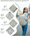 ECOHUB 17" Sac à dos de voyage Sacs à dos pour ordinateur portable pour femmes imperméable