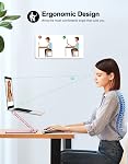 Zewwen Support pour ordinateur portable pour bureau, support pour ordinateur pliable ergonomique réglable avec chauffage-Vent, Riser pour ordinateur portatif en alliage d'aluminium compatible avec MacBook Air, Pro, Dell XPS, Samsung, 10-2016" (Rose Gold)