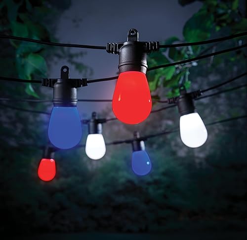 Miniatura 5 de NOVOLINK Cadena inteligente de 24 luces para interiores y exteriores, 48 pies, para cafetería, RGBW, que cambia de color, IP65, impermeable,