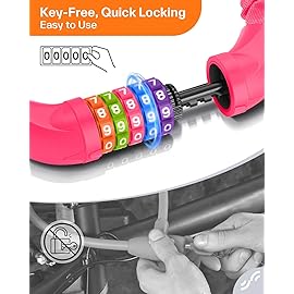 Sportneer Bike Lock: 5 Digit Combination High Security Anti Theft Bike Chain Lock - 3.2ft Heavy Duty Resettable Keyless Bicycle Lock for Bike, Motorcycle, Scooter, Door & Gate - 6mm Thick