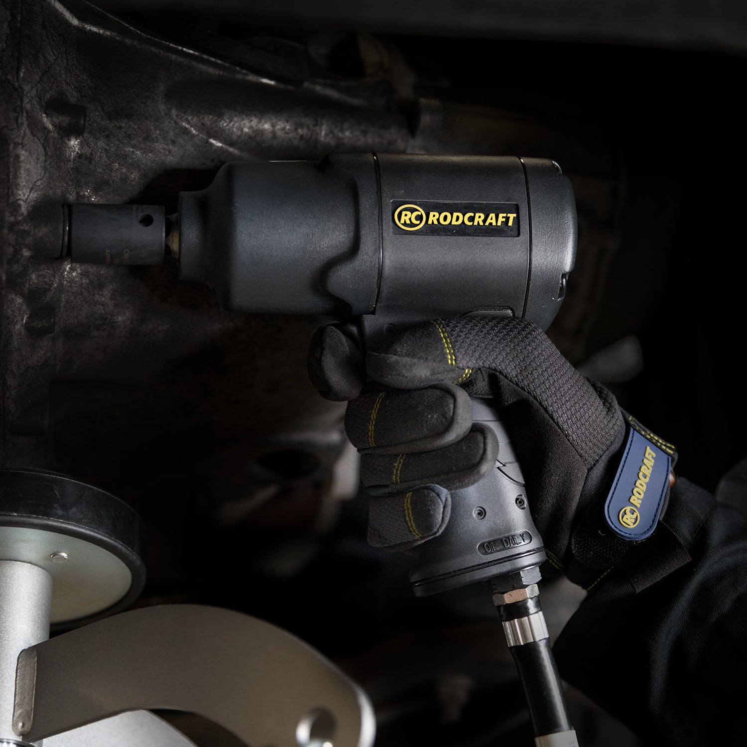 Lott-Autoteile Rodcraft RC2266 - Avvitatore ad aria compressa – quadrato 1/2 pollici, coppia massima di rilascio 1600 Nm, 9000 giri/min, ideale per officine e uso quotidiano in officina