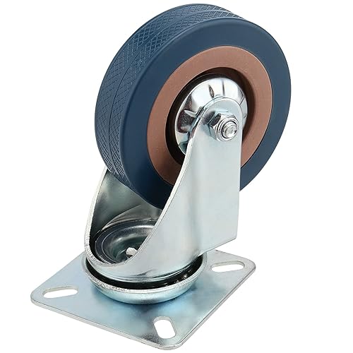 Miniatura 6 de MOUYAT Juego de 8 ruedas giratorias de 3 pulgadas, capacidad de 880 libras, 4 con freno de bloqueo, ruedas giratorias de alta resistencia, ruedas