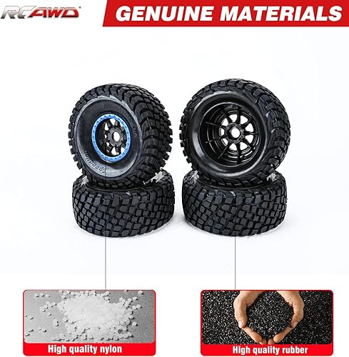Miniatura 6 de RCAWD Rueda y neumáticos para ARRMA Mojave 6S y para Traxxas UDR Unlimited Desert Racer Upgrades, 17 Rubber Nylon Foam Inserts Parts #ARA550065,