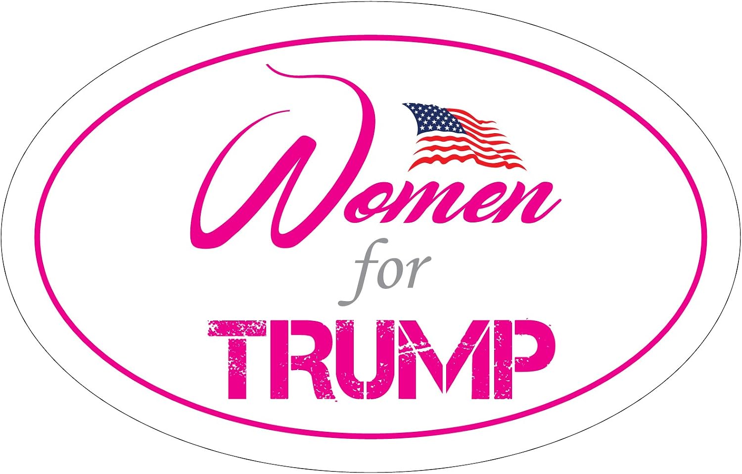 *Oval Car Magnet* Trump 2020 Women for Trump TO451