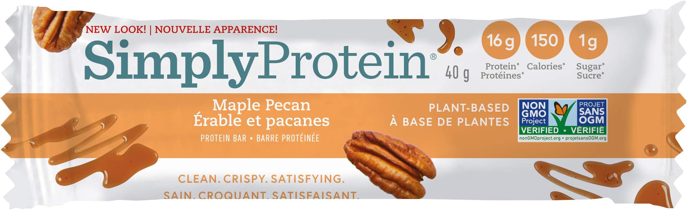 Simply Protein Bar, Maple Pecan, 40ml, 15 count