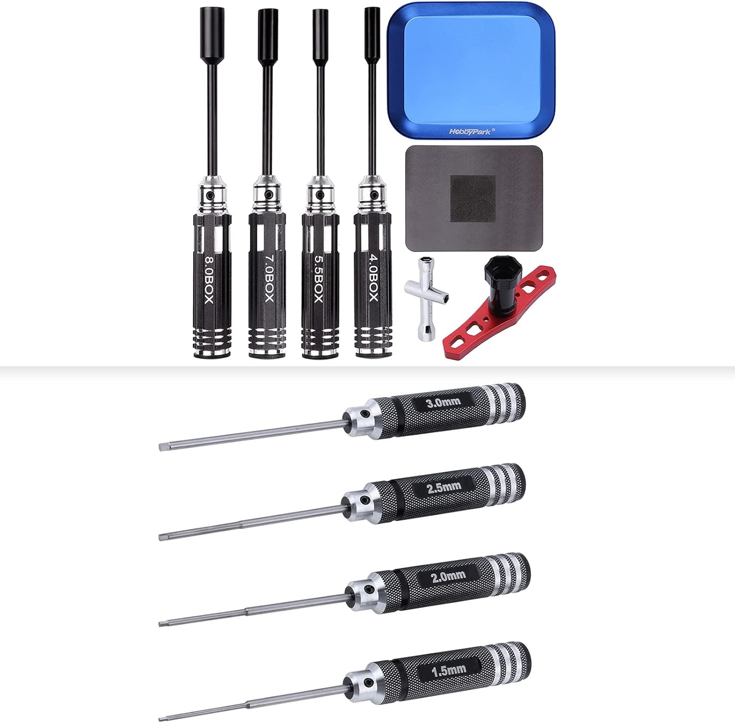 HobbyPark Hex Screw Driver Set & Hex Nut Driver Set, 17mm